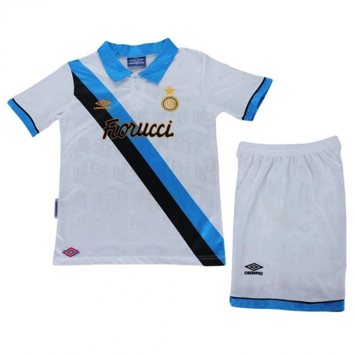 Inter 1994-1995 Retro Çocuk Forma & Şort Seti Away