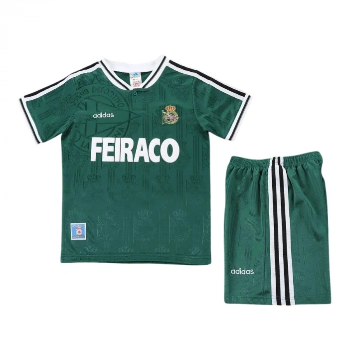 Deportivo La Coruña 1999-2000 Retro Çocuk Forma & Şort Seti Away