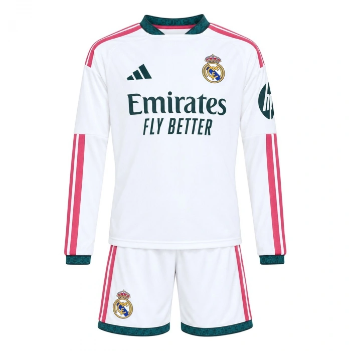 Real Madrid 2026-2027 Çocuk Uzun Kol Forma & Şort Seti Home
