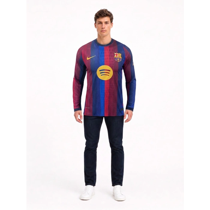 Barcelona 2026-2027 Profesyonel Maç Forması Uzun Kol - Home
