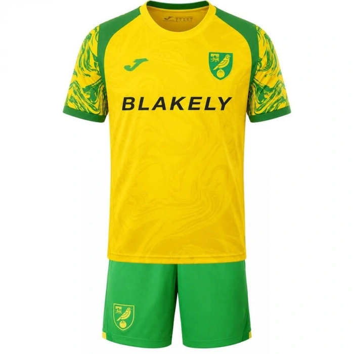 Norwich City 2026-2027 Çocuk Forma & Şort Seti Home