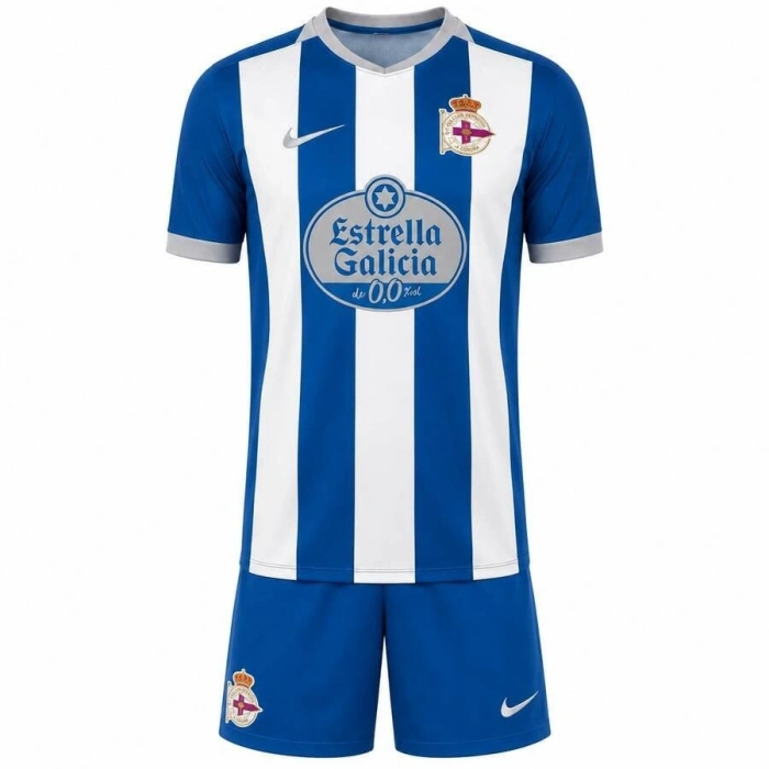 Deportivo 2026-2027 Çocuk Forma & Şort Seti Home