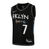 Brooklyn Nets 2020-2021 Kevin Durant 7 Swingman Authentic Forma Black - City Edition