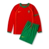 Portekiz 2004 Retro Çocuk Uzun Kol Forma & Şort Seti Home