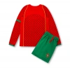 Portekiz 2004 Retro Çocuk Uzun Kol Forma & Şort Seti Home
