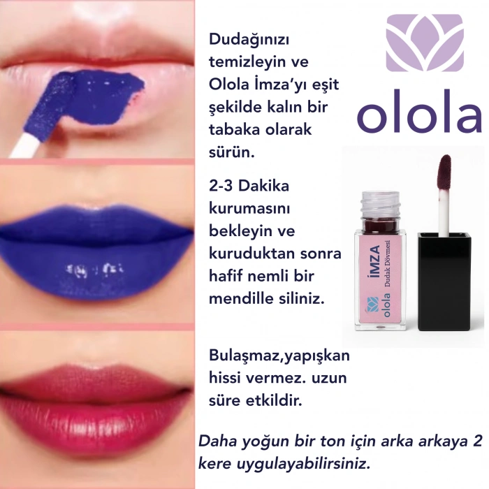 Olola İmza Kalıcı Ruj Dudak Dövmesi SICAK GÜL