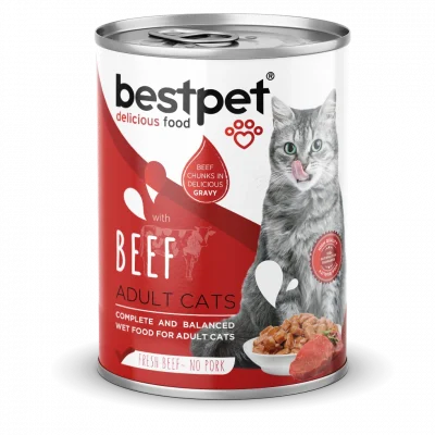 Bestpet Sığır Etli Yetişkin Konserve Kedi Maması 400 gr