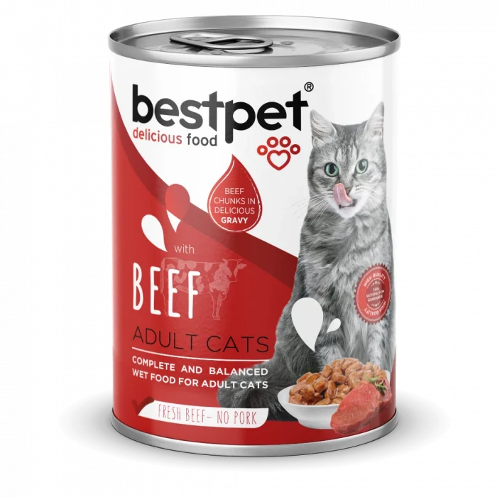 Bestpet Sığır Etli Yetişkin Konserve Kedi Maması 400 gr