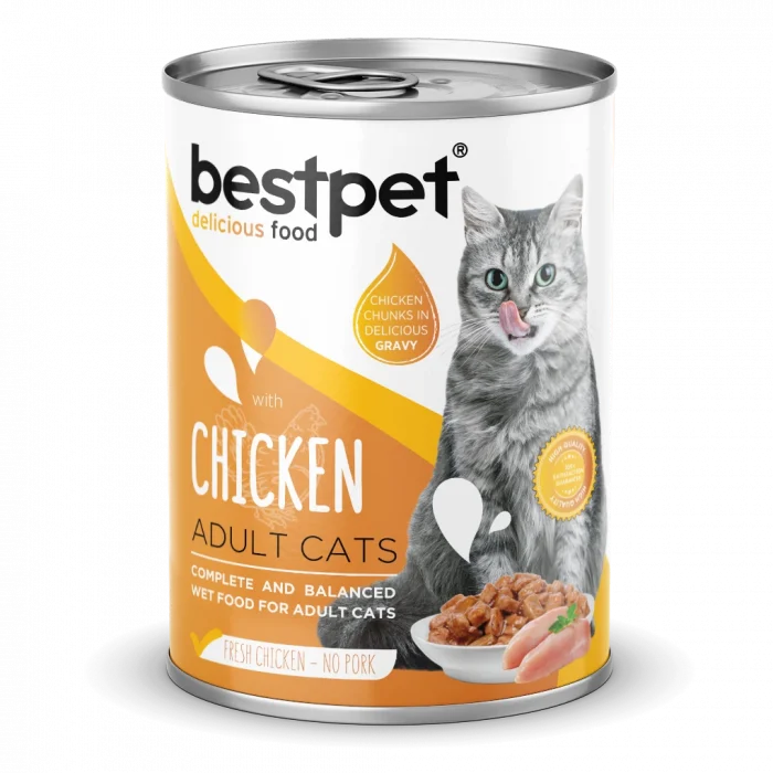 Bestpet Tavuk Etli Yetişkin Konserve Kedi Maması 400 gr