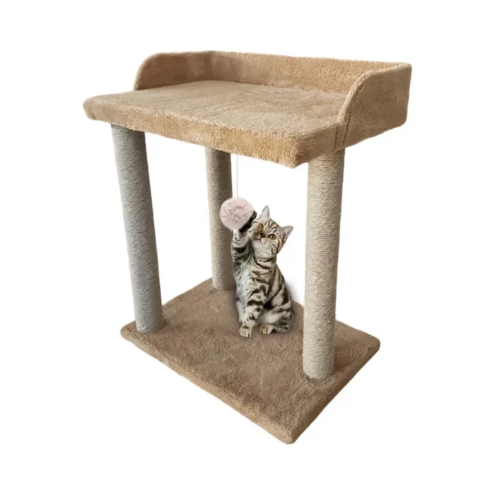 Balkonlu Tırmalama Kedi Evi