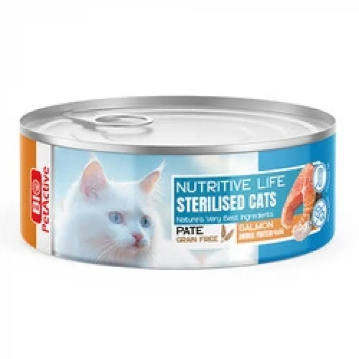 Bio Pet Active Somonlu Kısır Kedi Ezme Konserve 80 Gr