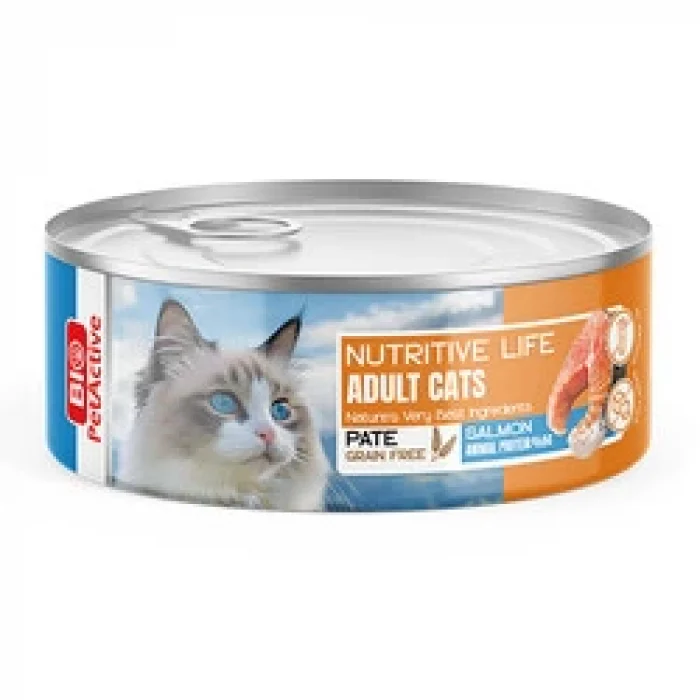 Bio Pet Active Somonlu Yetişkin Kedi Ezme Konserve 80 Gr
