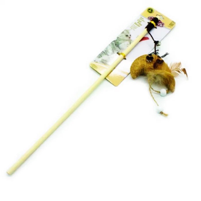 Catlife Naturel Tüylü Zilli Olta