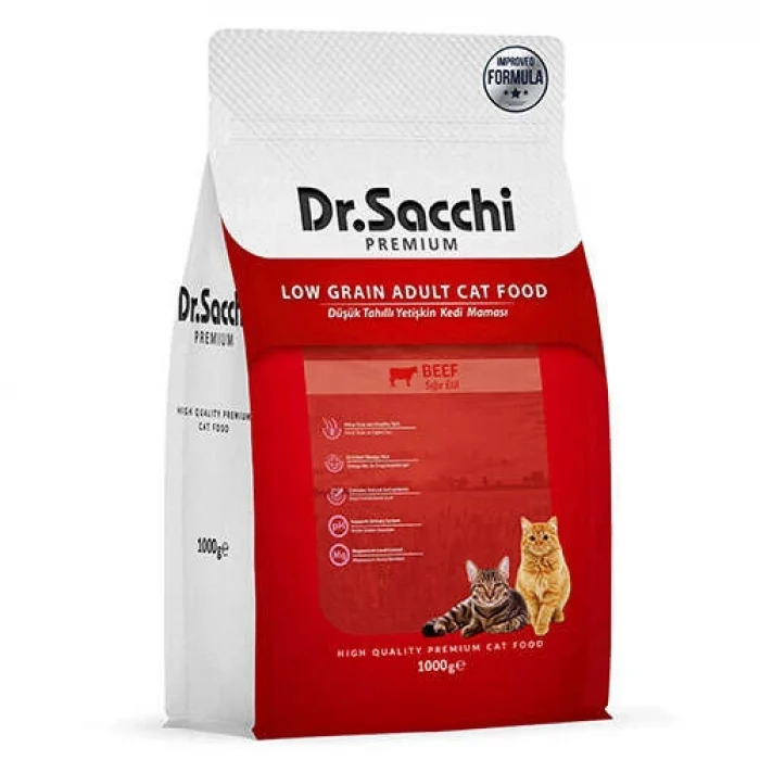 Dr. Sacchi Beef Biftekli Kedi Maması 1 Kg