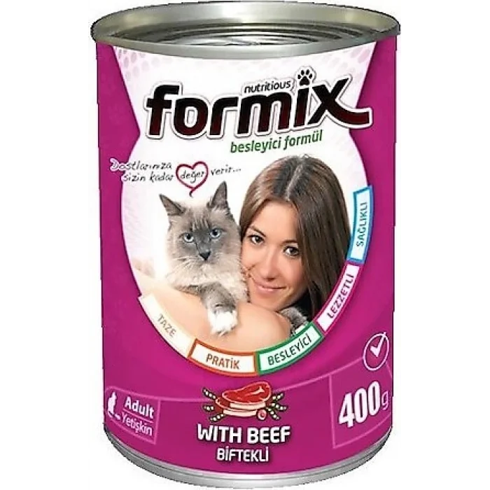 Formix Biftek Parça Etli Yetişkin Kedi Konservesi 400 Gr