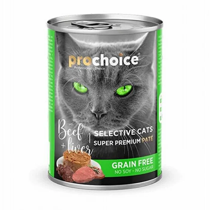 Pro Choice Biftek ve Ciğerli Kedi Konservesi Pate 400 Gr
