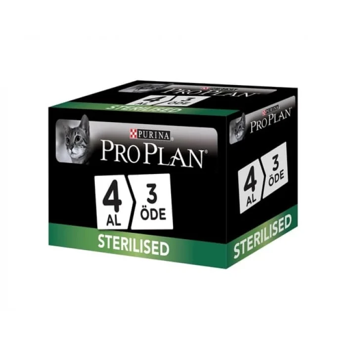 Pro Plan Sterilised Ton Balıklı ve Somonlu Kısır Kedi Konservesi 85gr 4 Al 3 Öde