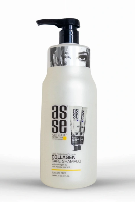 Asse Collagen Care Şampuan, Süt ve Bal Özlü Nemlendirici, Onarıcı, Koruyucu - Güçlü Saçlar 1000 ml.