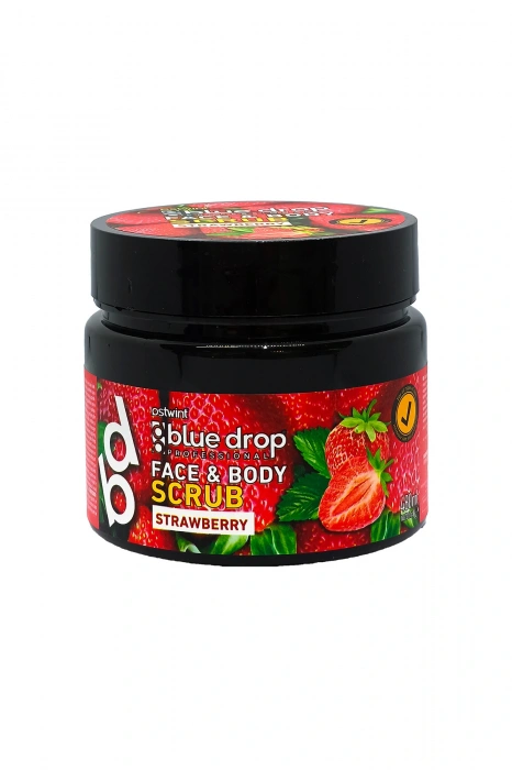 Blue Drop Çilek Yüz ve Vücut Scrub Peeling 480ml Toksinlerden Arınmış Cilt Hücre Yenileyici