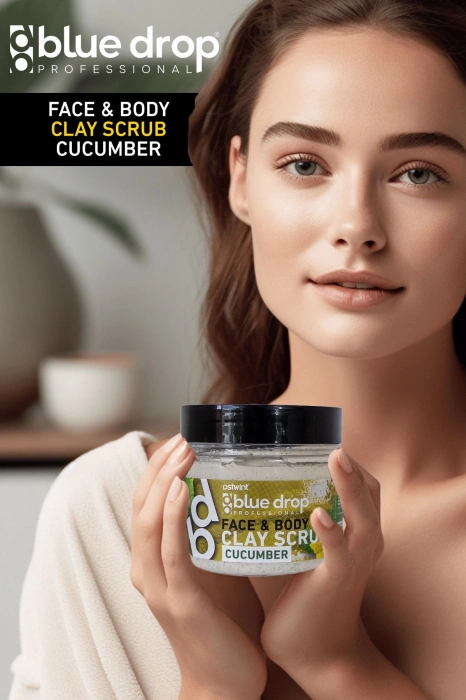 Скраб с огуречной глиной Blue Drop 480 мл
