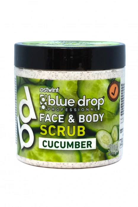Blue Drop Salatalık Yüz ve Vücut Scrub Peeling 500ml Toksinlerden Arınmış Cilt Hücre Yenileyici