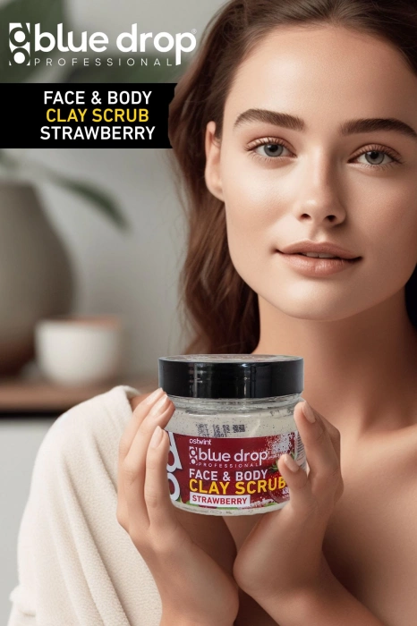 Скраб с клубничной глиной Blue Drop 480 мл