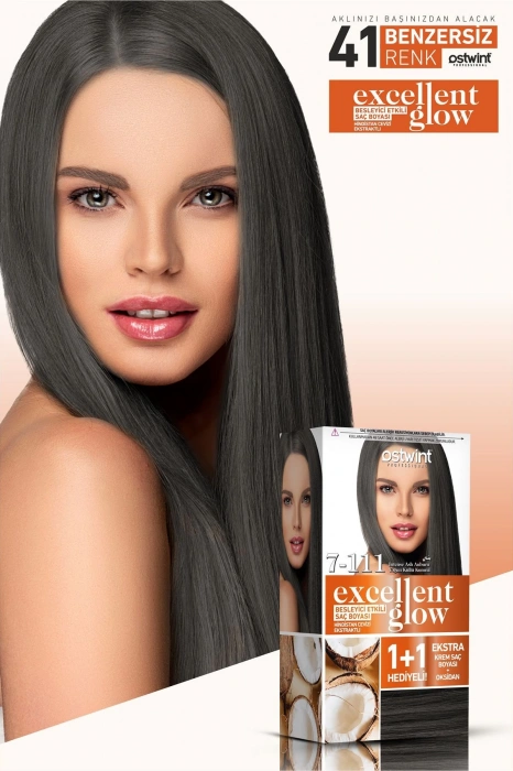 Ostwint Excellent Glow Intense Ashy Auburn No:7.111