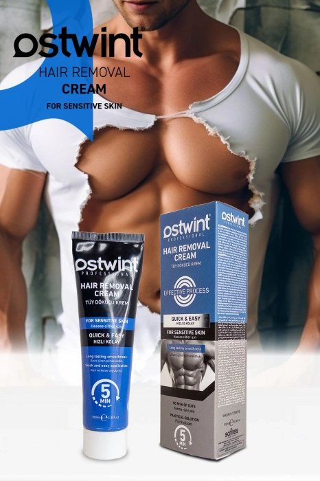 كريم أوستوينت لإزالة الشعر للبشرة الحساسة 100 مل للرجال