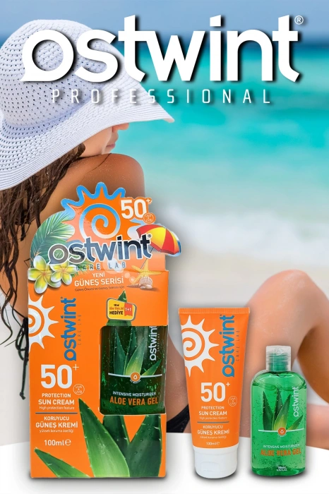 أوستوينت واقي شمسي SPF 50+ 100 مل مع فيتامين E + جل الصبار 100 مل هدية