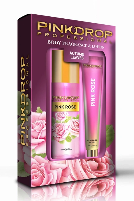 بينك دروب معطر للجسم بينك روز 200 مل + 50 مجموعة لوشن للجسم