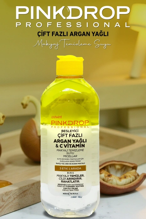 Pinkdrop Çift Fazlı Makyaj Temizleme Suyu 400 ml – Argan