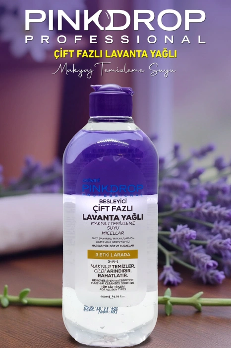 Pinkdrop Çift Fazlı Makyaj Temizleme Suyu 400 ml – Lavanta