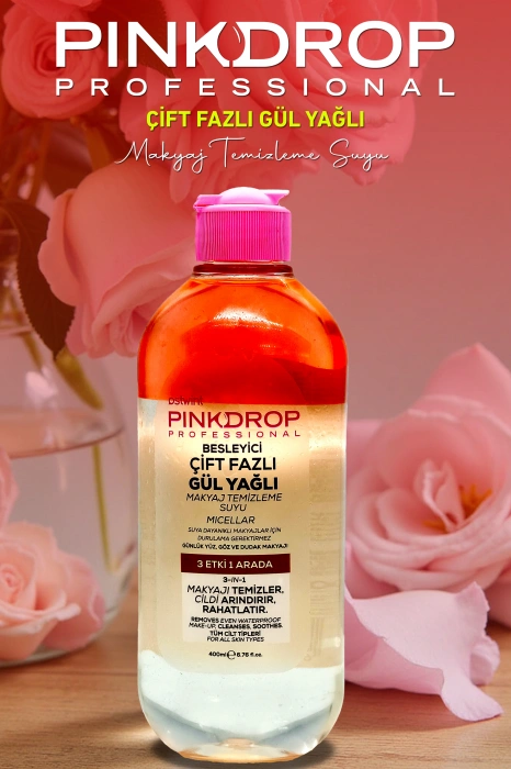 Pinkdrop Çift Fazlı Makyaj Temizleme Suyu 400 ml – Rose
