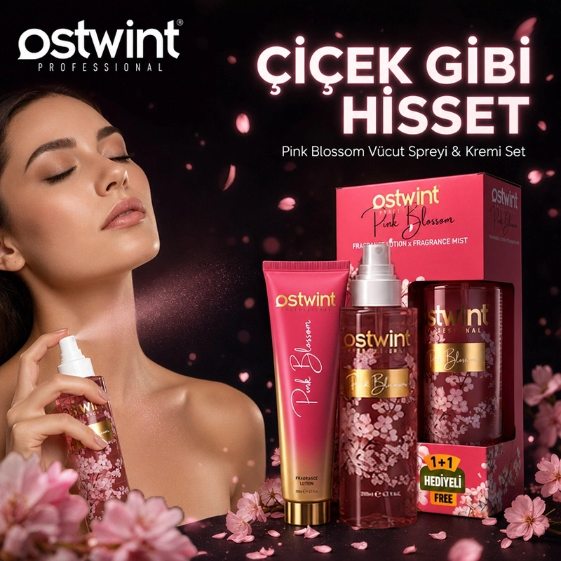 Pink Blossom Vücut Spreyi 200ml & Vücut Kremi 50ml Set