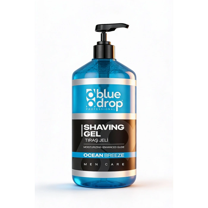 Blue Drop Professional Tıraş Jeli 1000 ml Moisturizing & Enhanced Glide - Nemlendirici Etki & Kolay Kayganlık