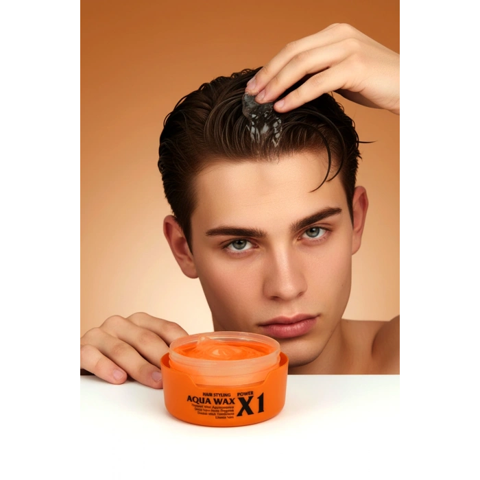 Blue Drop Aqua Wax X1 Kavun Kokulu Su Bazlı Saç Şekillendirici Wax Islak ve Sert Görünüm Uzun Süre Kalıcı Etki