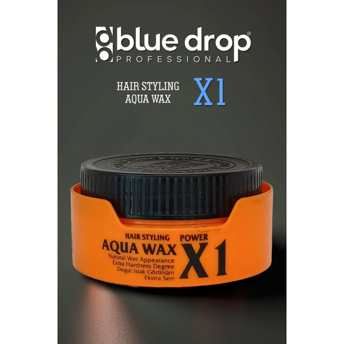 Blue Drop Aqua Wax X1 Kavun Kokulu Su Bazlı Saç Şekillendirici Wax Islak ve Sert Görünüm Uzun Süre Kalıcı Etki