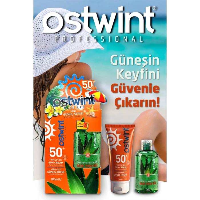 أوستوينت واقي شمسي SPF 50+ 100 مل مع فيتامين E + جل الصبار 100 مل هدية