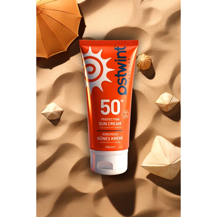 Ostwint Güneş Kremi SPF 50+ UVA/UVB Koruma Cilt Lekelenmelerine, Yaşlanma Belirtilerine Karşı 100ml