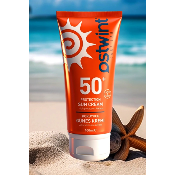 Ostwint Güneş Kremi SPF 50+ UVA/UVB Koruma Cilt Lekelenmelerine, Yaşlanma Belirtilerine Karşı 100ml