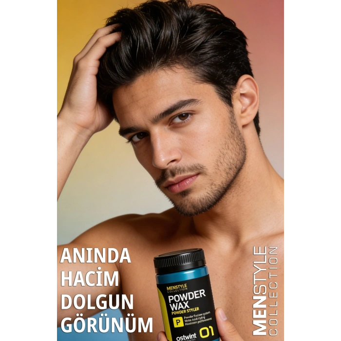 Ostwint Saç Şekillendirici Pudra - Toz Wax 20g Güçlü Tutuculuk, Mat Bitiriş, Hacim ve Doku, Yeşil