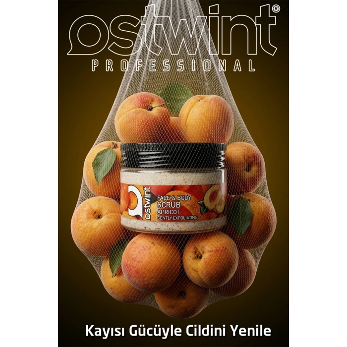Ostwint Yüz, Vücut Peeling Scrub, Kayısı 300ml Temizleyici Pürüssüzleştirici Dolaşımı Hızlandırıcı