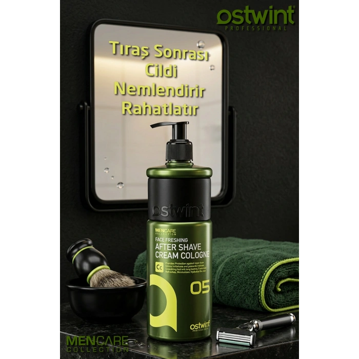 Ostwint After Shave Krem Tıraş Kolonyası Nemlendirici Ferahlatıcı Tıraş Sonrası Rahatlama No05 Baharat 400ml