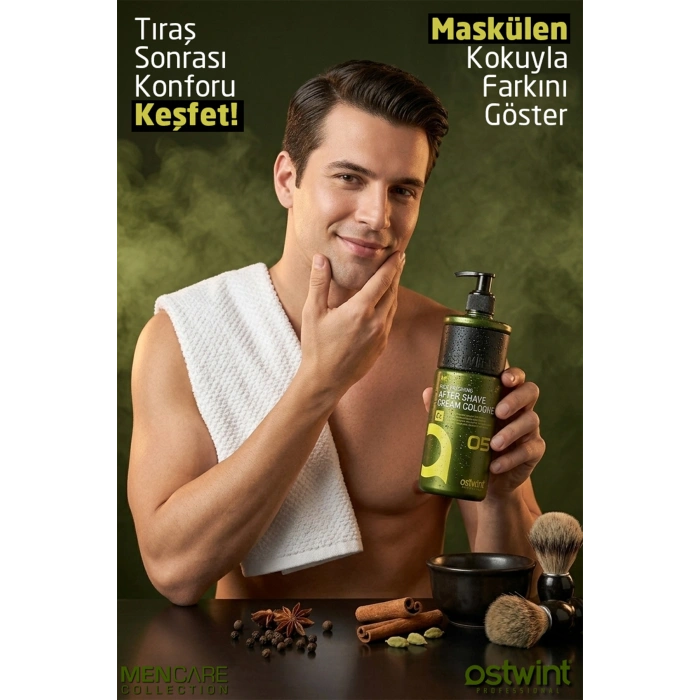 Ostwint After Shave Krem Tıraş Kolonyası Nemlendirici Ferahlatıcı Tıraş Sonrası Rahatlama No05 Baharat 400ml