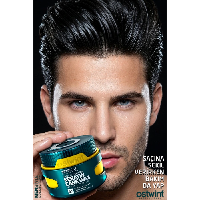 Ostwint Profesyonel Saç Şekillendirici Keratin Wax, Doğal Güçlü Tutuş, Uzun Süreli Etki, No03 150ml