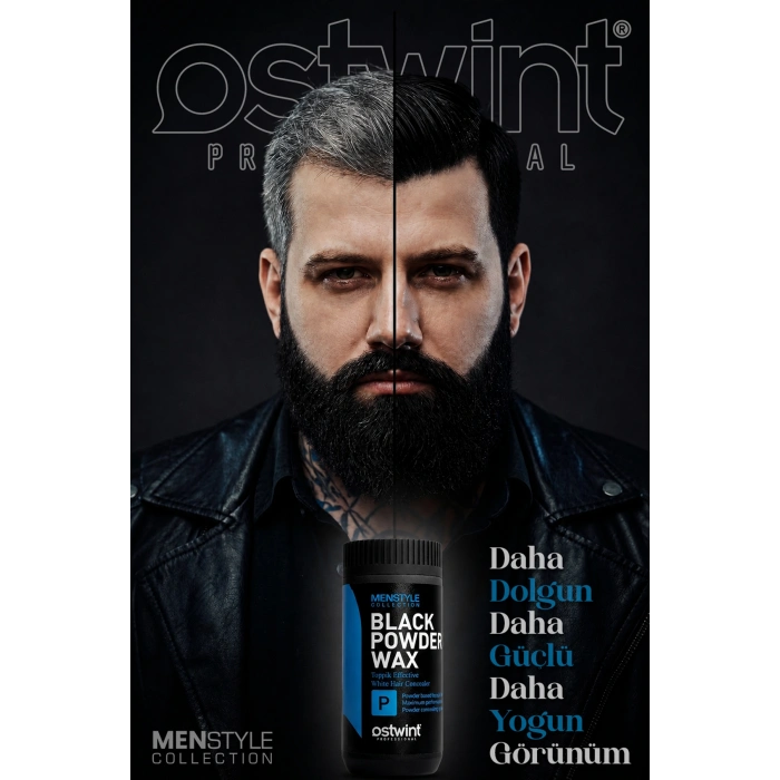 Ostwint Professional Siyahlaştırıcı Şekil Verici Topik Etkili Pudra Black Powder Wax – 20 gr