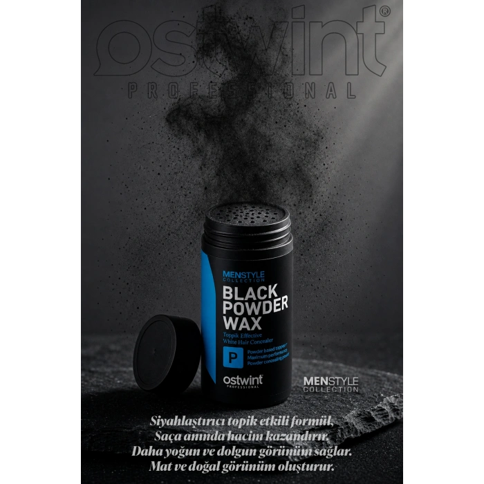 Ostwint Professional Siyahlaştırıcı Şekil Verici Topik Etkili Pudra Black Powder Wax – 20 gr