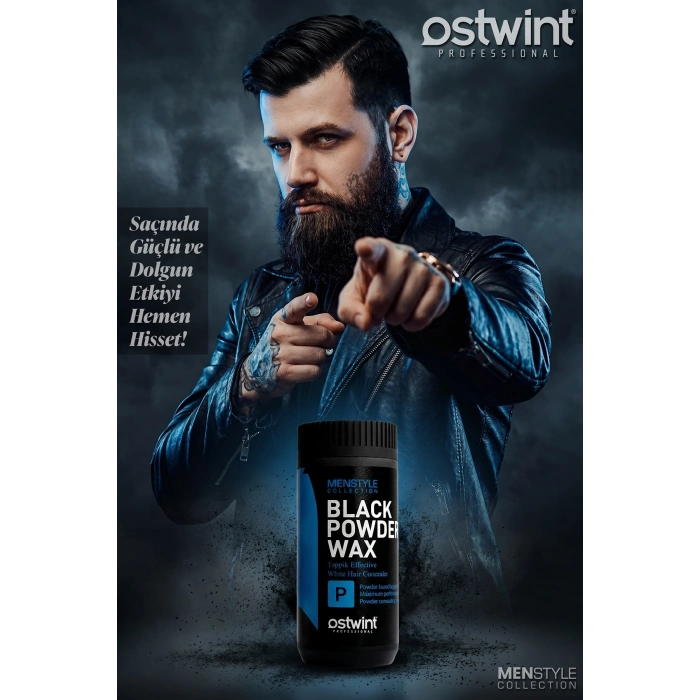 Ostwint Professional Siyahlaştırıcı Şekil Verici Topik Etkili Pudra Black Powder Wax – 20 gr