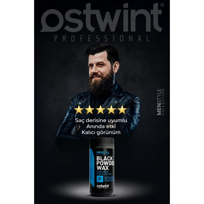 Ostwint Professional Siyahlaştırıcı Şekil Verici Topik Etkili Pudra Black Powder Wax – 20 gr
