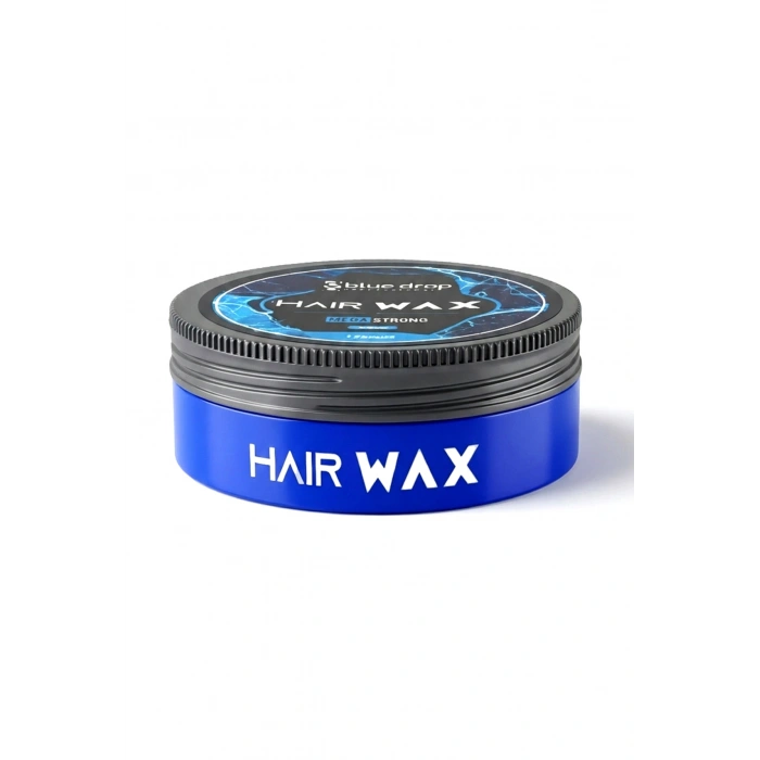 Blue Drop Professional Hair Wax – Mega Strong | Profesyonel Şekillendirme | Gün Boyu Kalıcı Etki 175 ml.